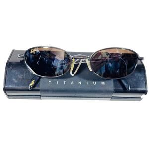 Vintage Maui Jim Kilohana MJ-552-02 Unisex Brown Metal Titanium Sunglasses Japan